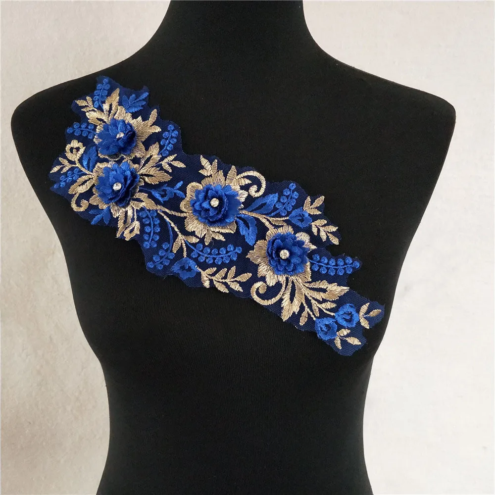 Embroidered polyester decorative beaded openwork lace flower DIY clothing accessories fabric patch
Embroidered polyester decorative beaded openwork lace flower DIY clothing accessories fabric patch