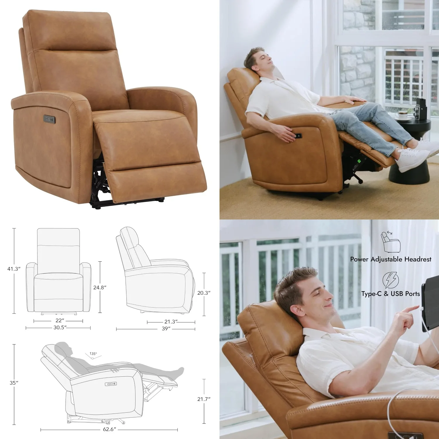 Zero Wall Recliners W Power Headrest, Power Recliner Chairs for Adults, Small Home Theater Seating Type-C Charger, Customized
Zero Wall Recliners W Power Headrest, Power Recliner Chairs for Adults, Small Home Theater Seating Type-C Charger, Customized
