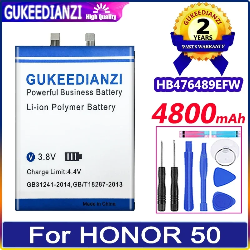 GUKEEDIANZI Battery HB476489EFW 4800mAh for HONOR50 For huawei HONOR 50 Mobile Phone Bateria
GUKEEDIANZI Battery HB476489EFW 4800mAh for HONOR50 For huawei HONOR 50 Mobile Phone Bateria