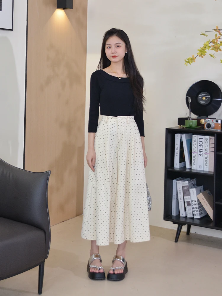 Paris Time SmallNA Bla Polka Dot Skirt Pants Set Women's Basic Autumn Faion Two-Piece Suit Long Sve Collar Polyes...
Paris Time SmallNA Bla Polka Dot Skirt Pants Set Women's Basic Autumn Faion Two-Piece Suit Long Sve Collar Polyes...