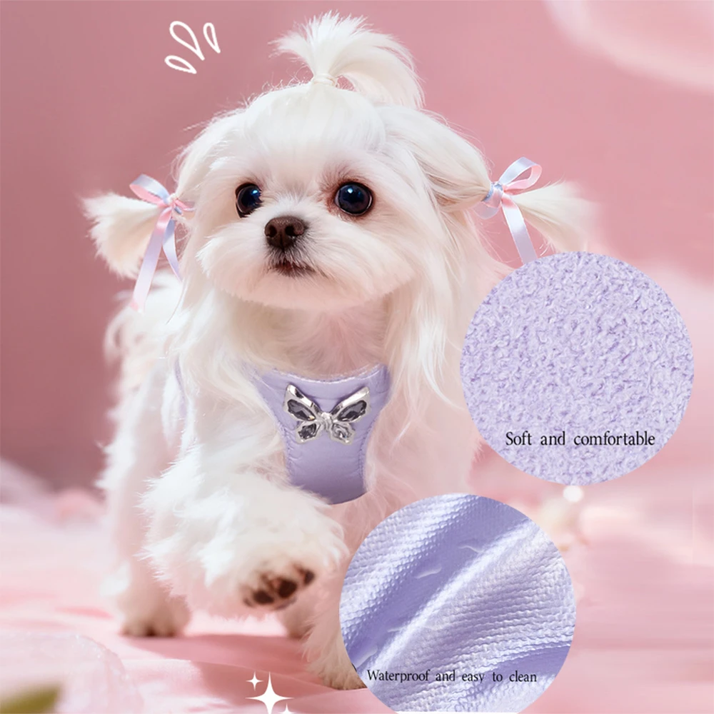 Luxury Dog Harness and Leash Set for Small Dogs, Elegant Mesh Vest Harness with Bow Tie, Perfect for Maltese Chihuahua Puppyl
Luxury Dog Harness and Leash Set for Small Dogs, Elegant Mesh Vest Harness with Bow Tie, Perfect for Maltese Chihuahua Puppyl