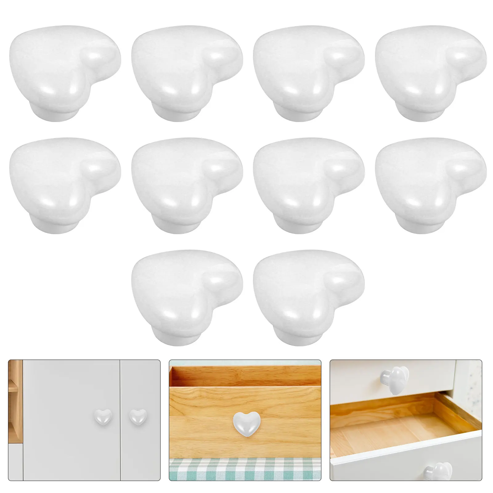 10Pcs Elegant Ceramic Heart Shape Drawer Knobs Decorative Handles for Cabinet Wardrobe Furniture Dresser Drawer Knobs
10Pcs Elegant Ceramic Heart Shape Drawer Knobs Decorative Handles for Cabinet Wardrobe Furniture Dresser Drawer Knobs