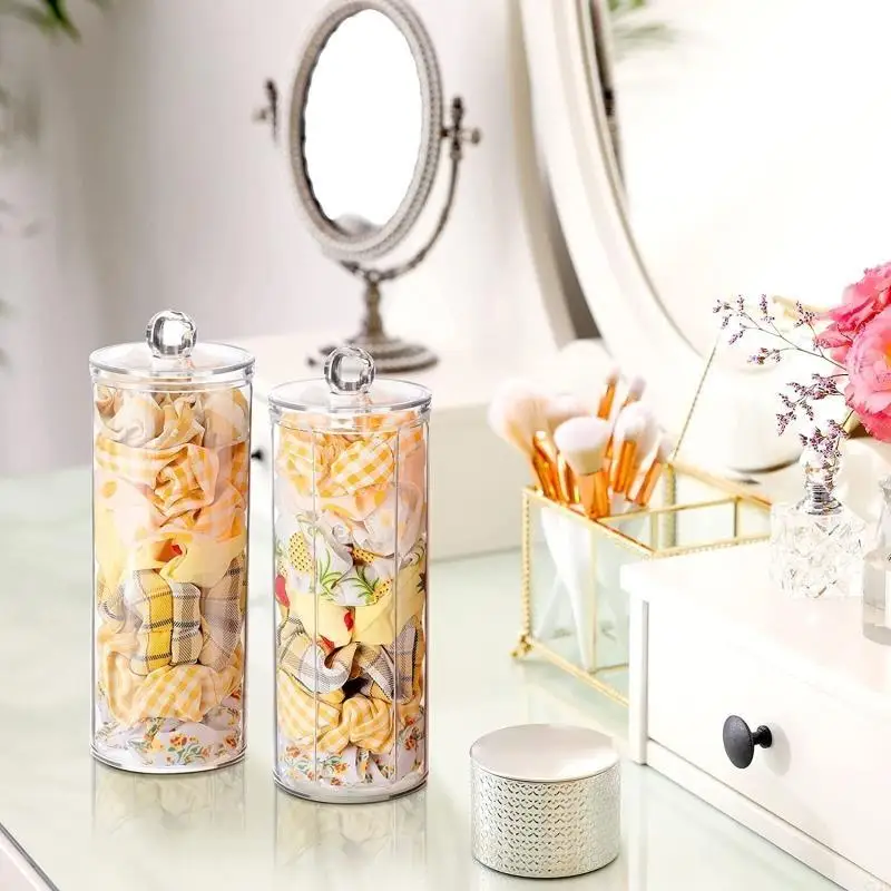 Acrylic Scrunchie Holder Ponytail Holder Box Cotton Pads Hair Ties Storage Travel
Acrylic Scrunchie Holder Ponytail Holder Box Cotton Pads Hair Ties Storage Travel