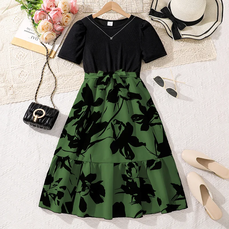 2025 New Arrival Girls Short Sleeve Print Striped Patchwork Black Cute Holiday Night Party Princess Girls Dress Custume 8-12T
2025 New Arrival Girls Short Sleeve Print Striped Patchwork Black Cute Holiday Night Party Princess Girls Dress Custume 8-12T