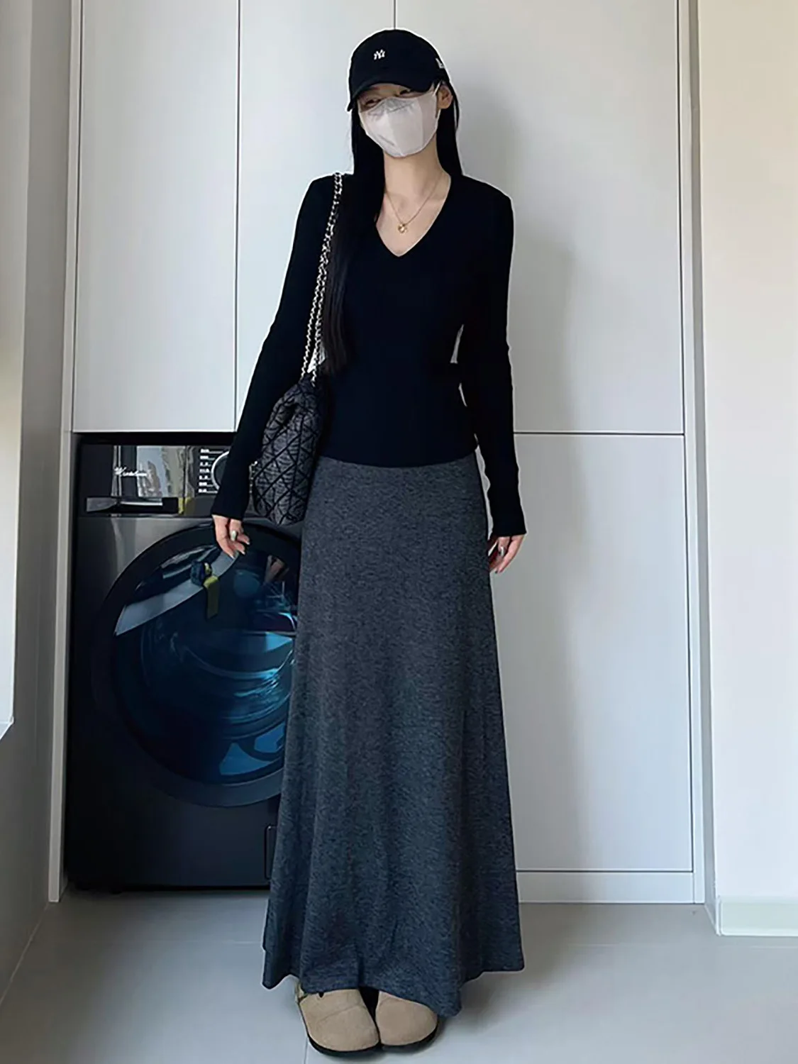 Bla Knitted Fi Tail Midi Skirt Women's Autumn Winter Versatile A-Line Bodycon High Waist Commute Friendly Korean Sle
Bla Knitted Fi Tail Midi Skirt Women's Autumn Winter Versatile A-Line Bodycon High Waist Commute Friendly Korean Sle