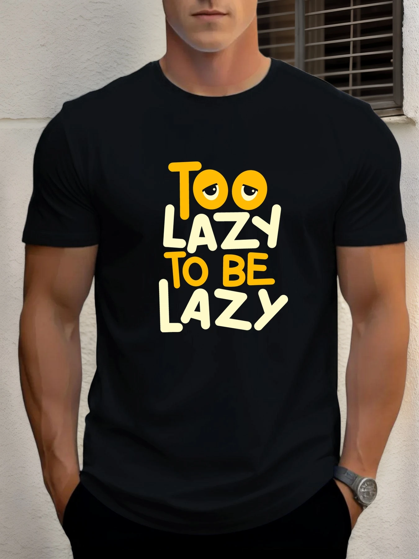 Men's cotton T-shirt, summer round neck short sleeves, TOO LAZY TO BE LAZY printed breathable streetwear fashion cool T-shirt
Men's cotton T-shirt, summer round neck short sleeves, TOO LAZY TO BE LAZY printed breathable streetwear fashion cool T-shirt