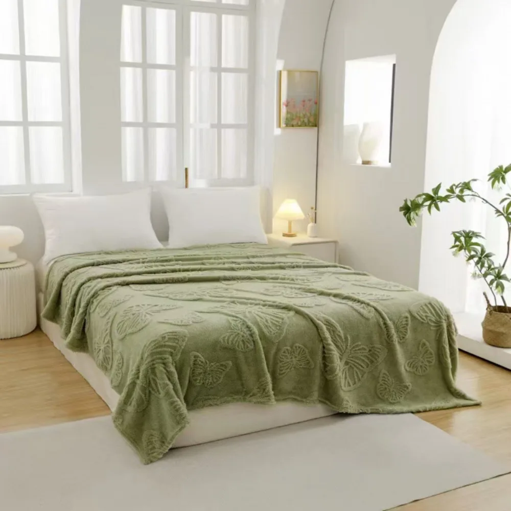 3D Butterfly Jacquard Flannel Blanket Skin-friendly Solid Color Sleep Blanket Soft Warm Throw Blanket Air-conditioned Room
3D Butterfly Jacquard Flannel Blanket Skin-friendly Solid Color Sleep Blanket Soft Warm Throw Blanket Air-conditioned Room