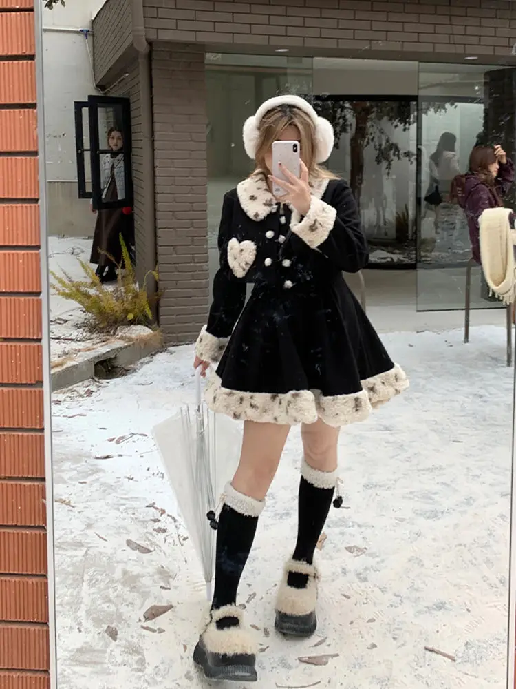 Sweet Hot Girl Suit Women's Autumn and Winter Fur Collar Long-sleeved Jacket Slim Fitting Strap Dress Fashion Two-piece Set
Sweet Hot Girl Suit Women's Autumn and Winter Fur Collar Long-sleeved Jacket Slim Fitting Strap Dress Fashion Two-piece Set