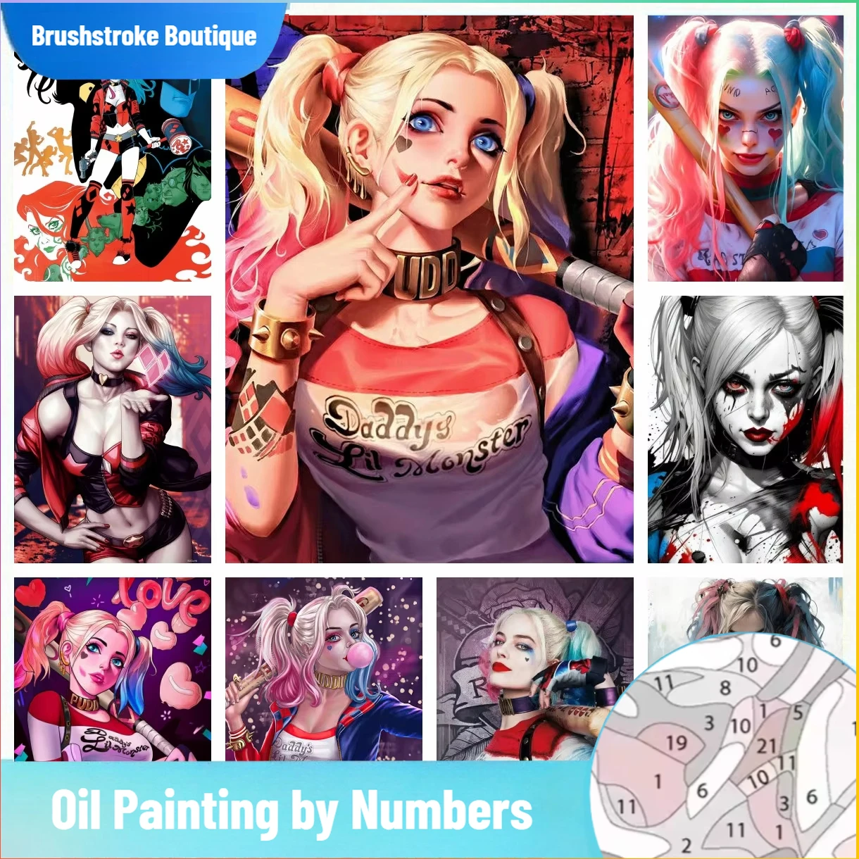 Харли Квинн DC мультфильм цифровая картина маслом украшение дома цифровая раскраска подарок на день рождения вечерние
Харли Квинн DC мультфильм цифровая картина маслом украшение дома цифровая раскраска подарок на день рождения вечерние