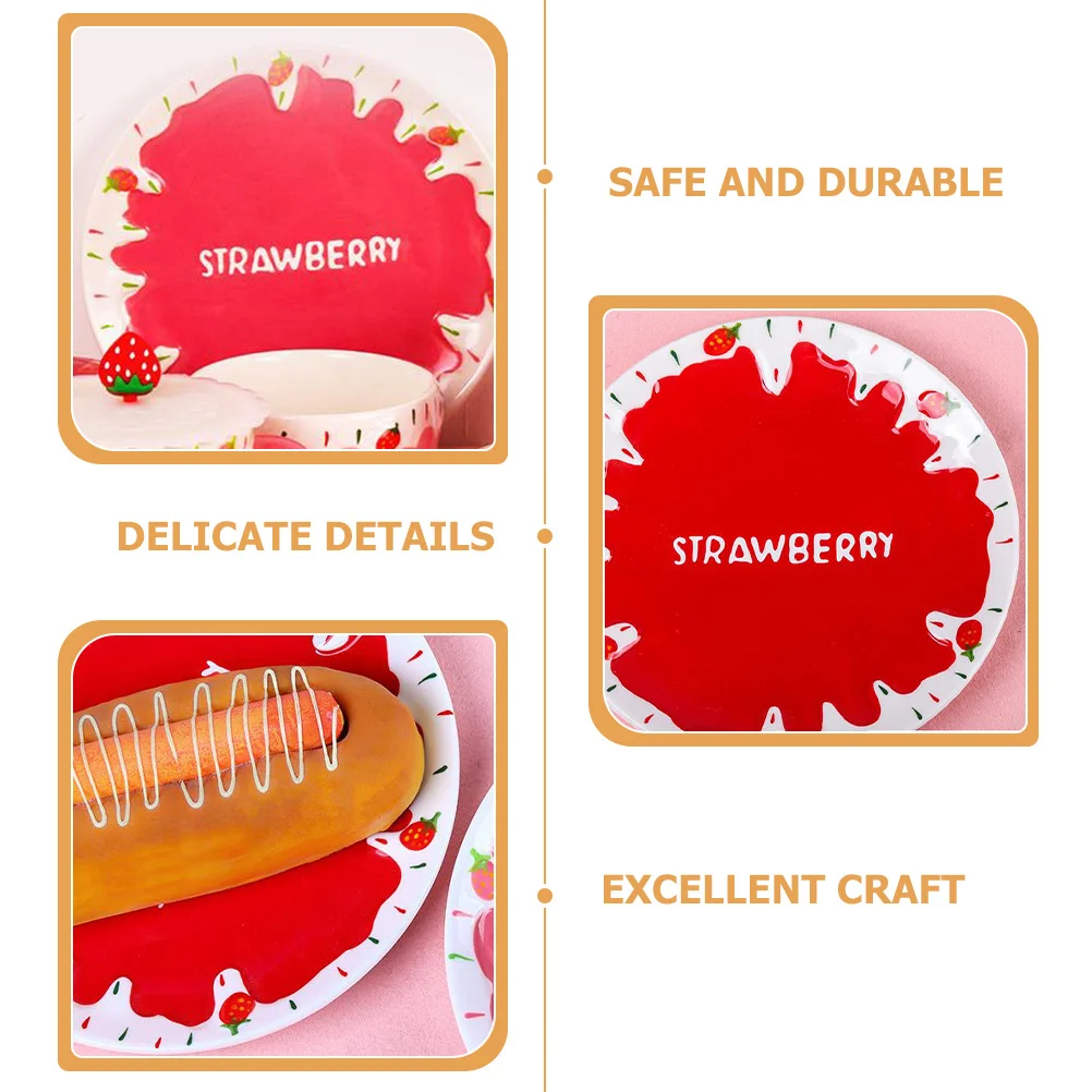 Strawberry Ceramic Plate Hand Painted Smooth Surface Party Dessert Dinner Salad Food Serving Plate Decorative Kitchen Dish
Strawberry Ceramic Plate Hand Painted Smooth Surface Party Dessert Dinner Salad Food Serving Plate Decorative Kitchen Dish