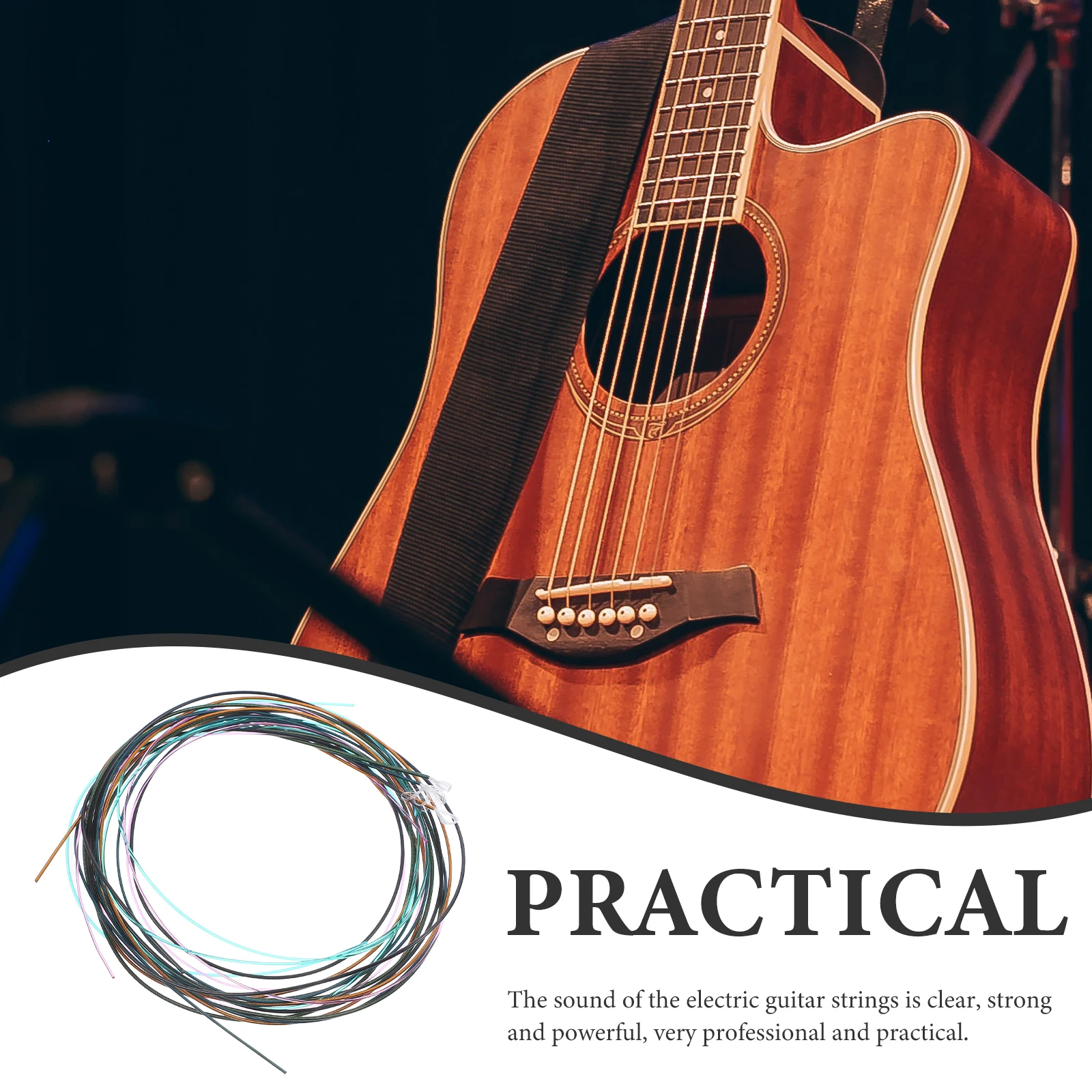 6pcs Classical Guitar Colorful Strings Set Metal Replacement Electric Guitar Strings Accessories Strong Durable Clear Sound
6pcs Classical Guitar Colorful Strings Set Metal Replacement Electric Guitar Strings Accessories Strong Durable Clear Sound