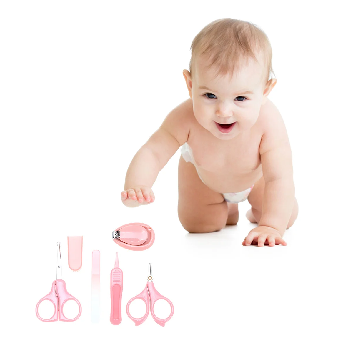 5pcs/1 Set Baby Nail Scissors Manicure Kit Clippers File Scissor Set Nail Trimming Tools for Baby Infant (Pink)
5pcs/1 Set Baby Nail Scissors Manicure Kit Clippers File Scissor Set Nail Trimming Tools for Baby Infant (Pink)