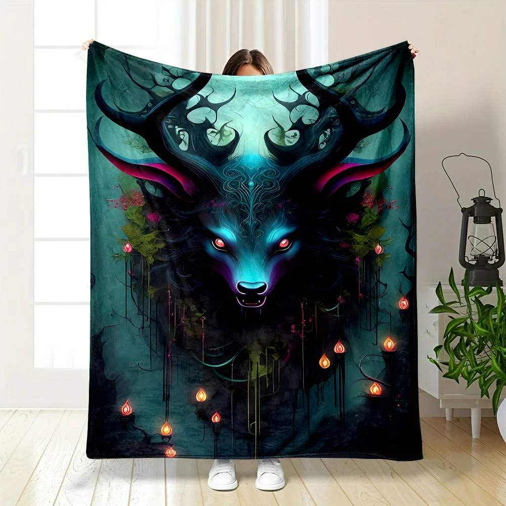 Cozy Flannel Throw Blanket with Enchanting Forest Elk Print - Soft, Warm, and Reversible for Couch, Bed, Office, or Travel
Cozy Flannel Throw Blanket with Enchanting Forest Elk Print - Soft, Warm, and Reversible for Couch, Bed, Office, or Travel