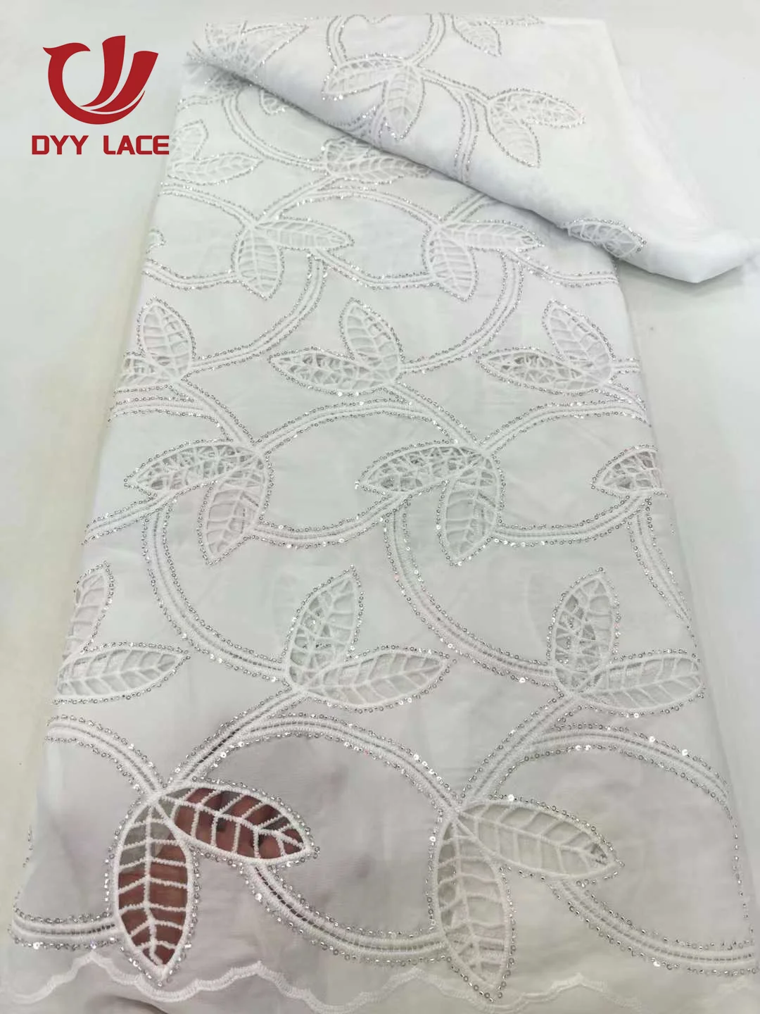 5 Yards African Cotton Sequins Lace Fabric Embroidery Nigerian Swiss Voile Lace Fabrics Sewing For Women Wedding Party Dress
5 Yards African Cotton Sequins Lace Fabric Embroidery Nigerian Swiss Voile Lace Fabrics Sewing For Women Wedding Party Dress