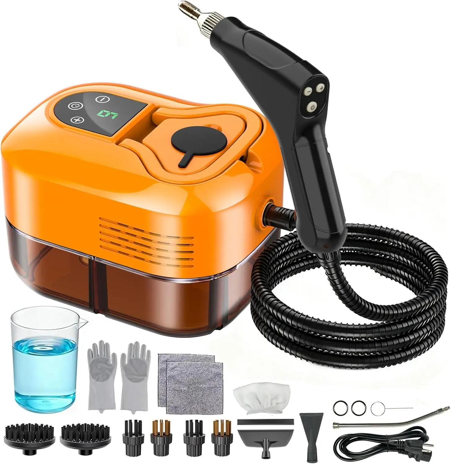 Portable Steam Cleaner with 1800ML Tank, 15s Heat-Up, 6 Levels & 17 Accessories for Home and Car Cleaning
Portable Steam Cleaner with 1800ML Tank, 15s Heat-Up, 6 Levels & 17 Accessories for Home and Car Cleaning