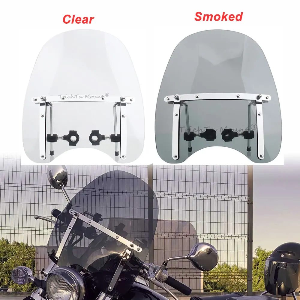 17" Motor Wind Deflector Windshield Fairing Windscreens For Harley Touring Sportster Dyna Honda Shadow 750/1000 Indian Triumph
17" Motor Wind Deflector Windshield Fairing Windscreens For Harley Touring Sportster Dyna Honda Shadow 750/1000 Indian Triumph