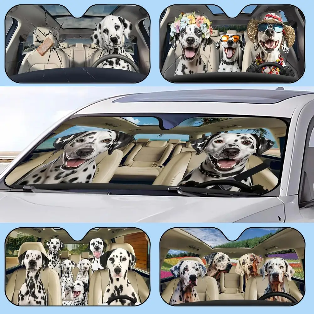 Funny Dalmatian Dog Sun Visor Retractable Car Sun Visor Anti-Glare UV Protection Front Window Sunshade
Funny Dalmatian Dog Sun Visor Retractable Car Sun Visor Anti-Glare UV Protection Front Window Sunshade
