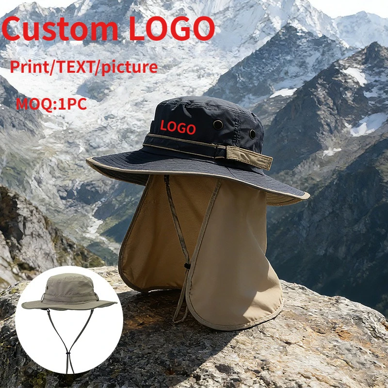 Custom Logo Summer Bucket Hat Cowboy Men Outdoor Fishing Hiking Beach Hats Large Wide Brim Mesh Shawl Neck Protection Sun Cap
Custom Logo Summer Bucket Hat Cowboy Men Outdoor Fishing Hiking Beach Hats Large Wide Brim Mesh Shawl Neck Protection Sun Cap