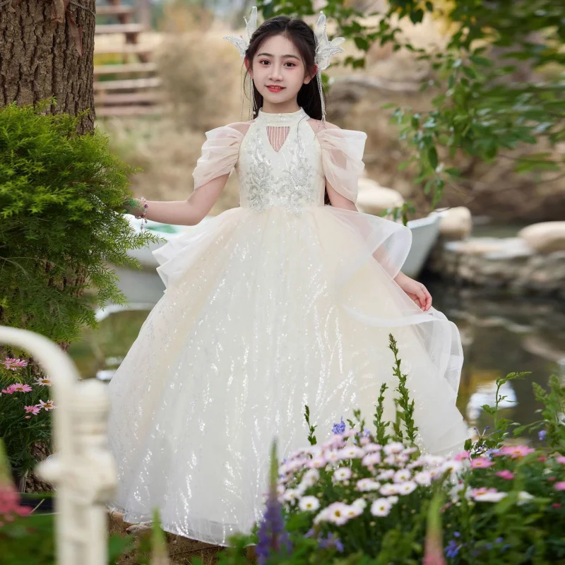 Girls' Birthday Stunning Little Dress Flower Girl Princess Dress Children's High-end Host Piano Performance Costume
Girls' Birthday Stunning Little Dress Flower Girl Princess Dress Children's High-end Host Piano Performance Costume