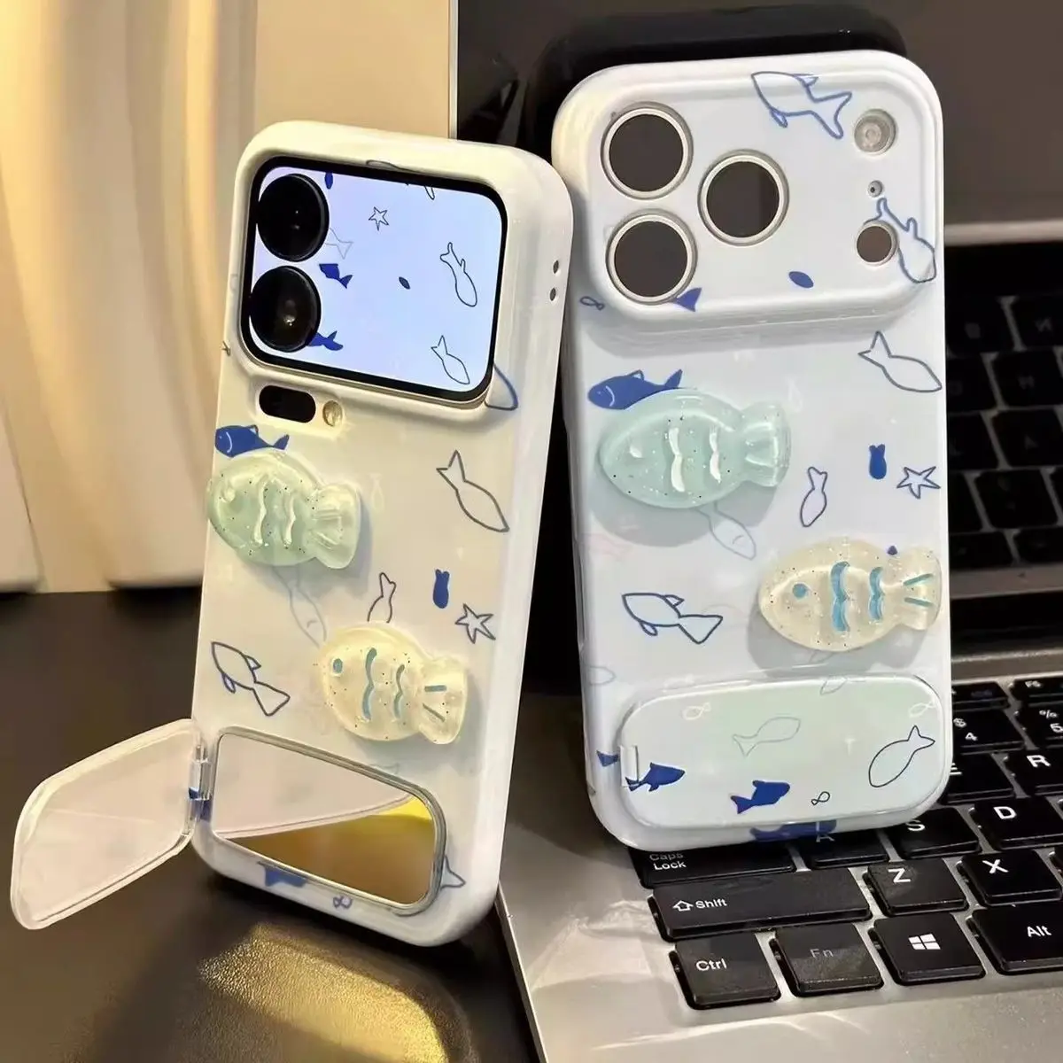 Phone Case For iPhone 17 16 15 14 13 12 11 Pro Max Plus New INS Cartoon 3D Fish Pattern Hard Protective Cover With Mirror Holder
Phone Case For iPhone 17 16 15 14 13 12 11 Pro Max Plus New INS Cartoon 3D Fish Pattern Hard Protective Cover With Mirror Holder