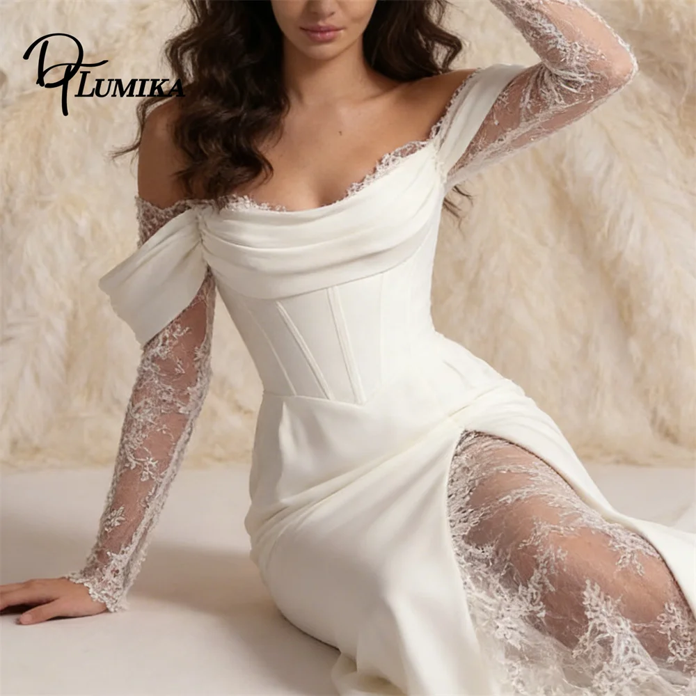 DTLumika New Released Lace Bride Dress with Full Illusion Off the Shoulder Sleeves A Line Long Bridal Gown Custom Wedding
DTLumika New Released Lace Bride Dress with Full Illusion Off the Shoulder Sleeves A Line Long Bridal Gown Custom Wedding