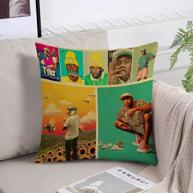 T-Tyler The Creator Fan Gifts Cushion Covers for Decorative Cushions Bed Pillowcases Home Decor Pillow Cover 45x45 Pillowcase
T-Tyler The Creator Fan Gifts Cushion Covers for Decorative Cushions Bed Pillowcases Home Decor Pillow Cover 45x45 Pillowcase