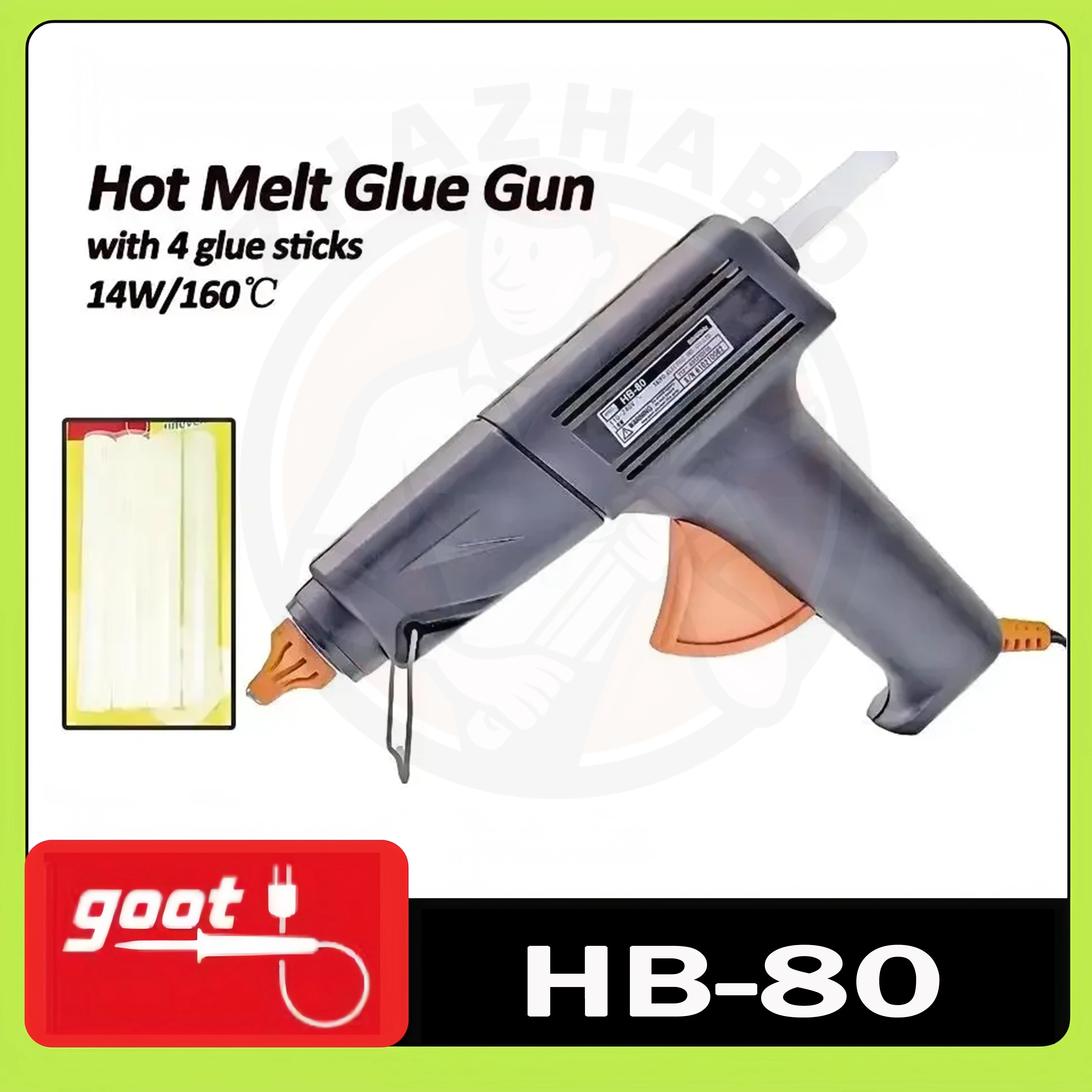 GOOT Hot Glue Gun with 11MM Glue Stick Mini Electric Heat Temperature Gun 14W 160℃ Made in Japan HB-80
GOOT Hot Glue Gun with 11MM Glue Stick Mini Electric Heat Temperature Gun 14W 160℃ Made in Japan HB-80