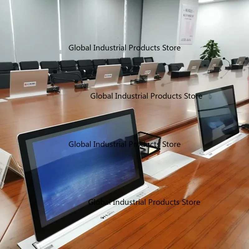 15.6 Inch Desk LCD Lift Paperless System Flip up Computer LCD Conference System