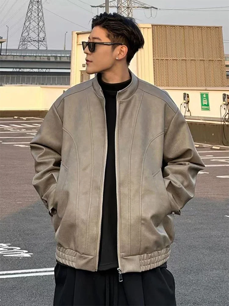 Retro American Style Baseball Jacket Men's Short PU Leather Motorcycle Coat Detroit Shirt Stand Collar Youth Trend Polyester
Retro American Style Baseball Jacket Men's Short PU Leather Motorcycle Coat Detroit Shirt Stand Collar Youth Trend Polyester