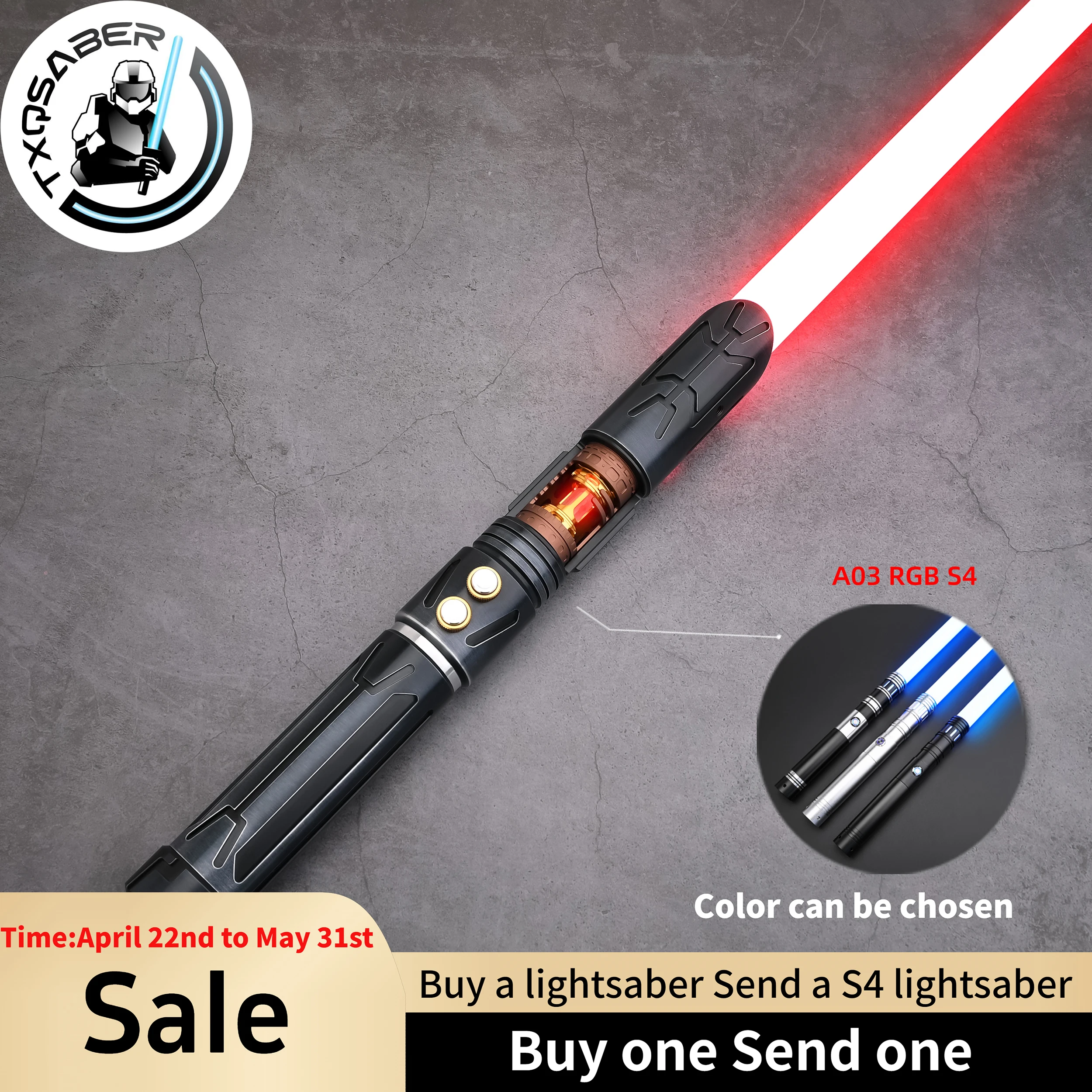 TXQSABER Lightsaber Dark Hunter Laser Sword Smooth Swing Blaster FOC Metal Hilt Heavy Dueling Lightsaber for Adult Cosplay Toys
TXQSABER Lightsaber Dark Hunter Laser Sword Smooth Swing Blaster FOC Metal Hilt Heavy Dueling Lightsaber for Adult Cosplay Toys