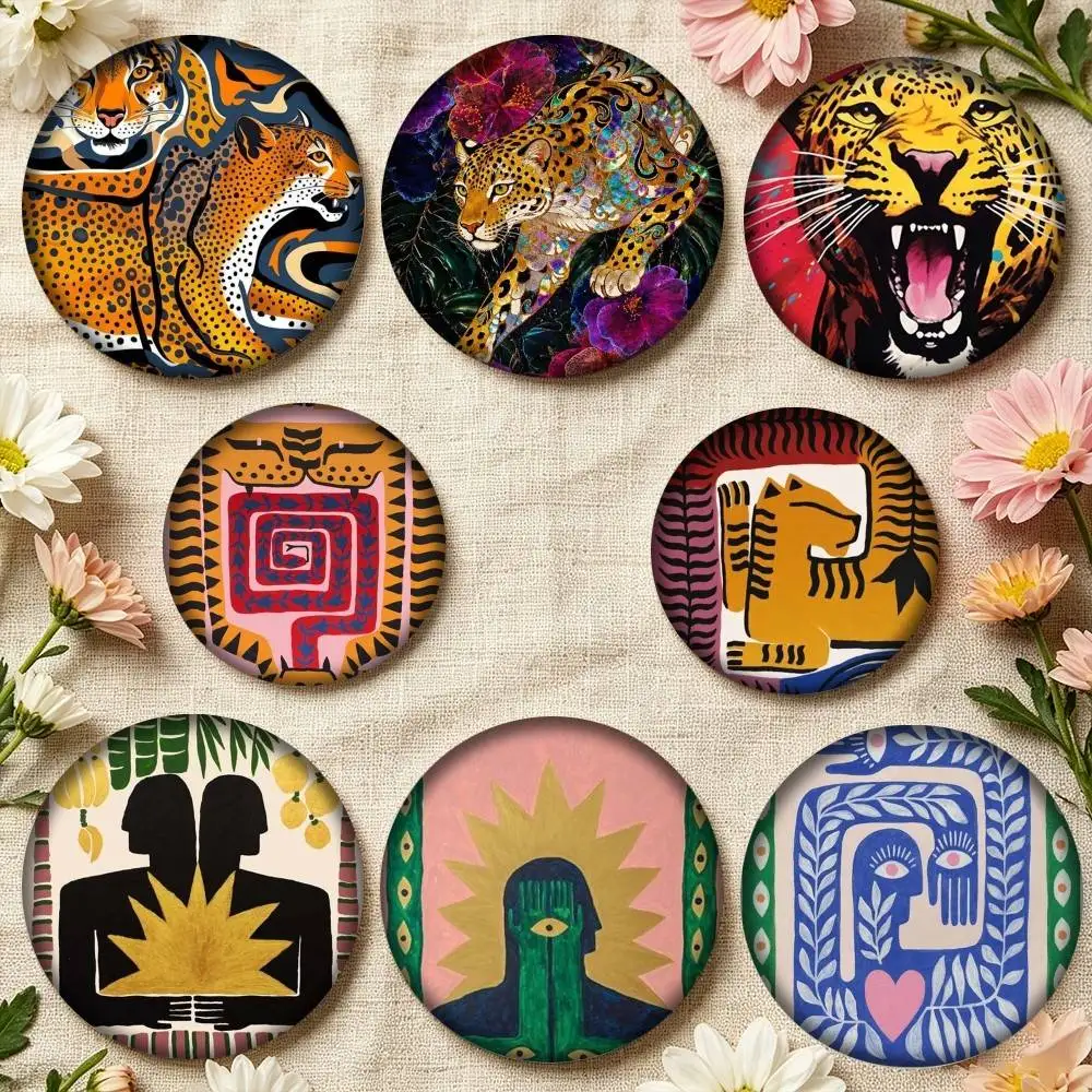 Egypt Colorful Abstract Tiger And Leopard 25 32 44 58 75mm Badges Personalized Round Brooches Pins Accessory Gift
Egypt Colorful Abstract Tiger And Leopard 25 32 44 58 75mm Badges Personalized Round Brooches Pins Accessory Gift