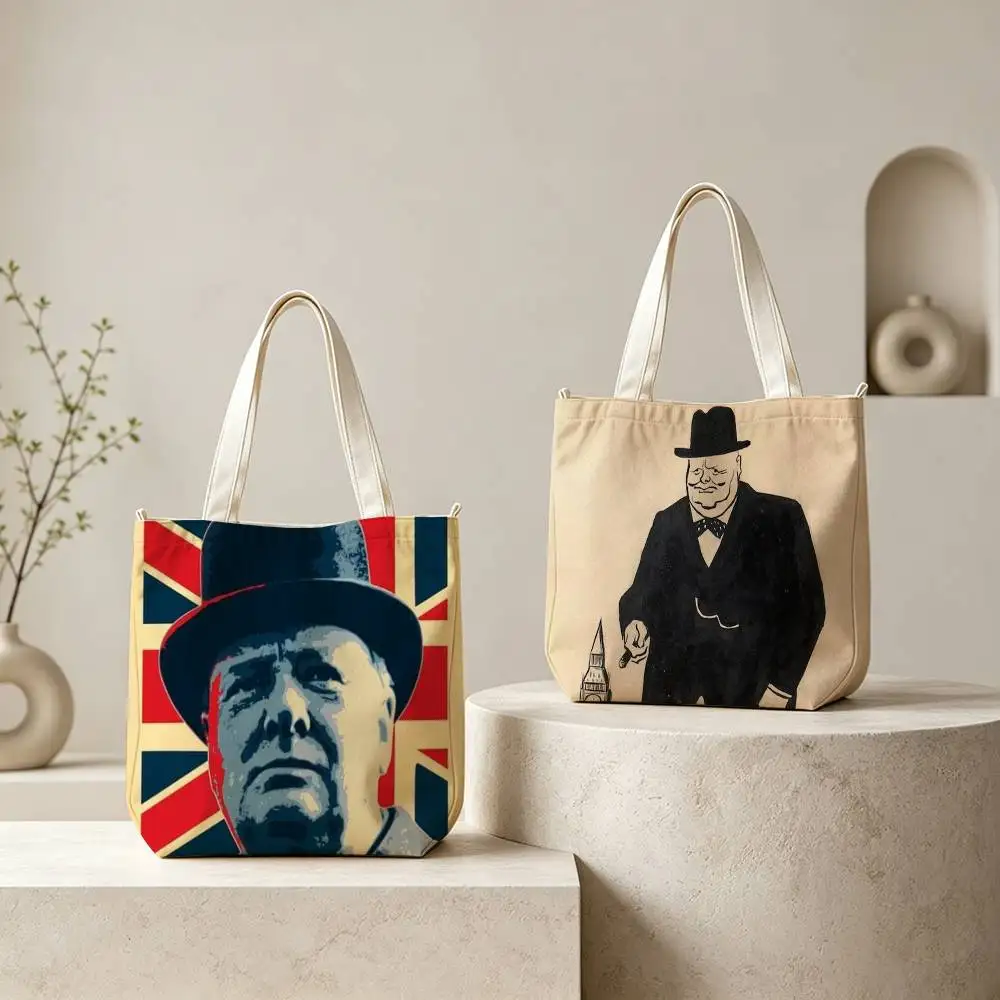 Winston C-Churchill Tote Bag for Women Reusable Shopping Tote Bag Zippered Shoulder Bags Print
Winston C-Churchill Tote Bag for Women Reusable Shopping Tote Bag Zippered Shoulder Bags Print