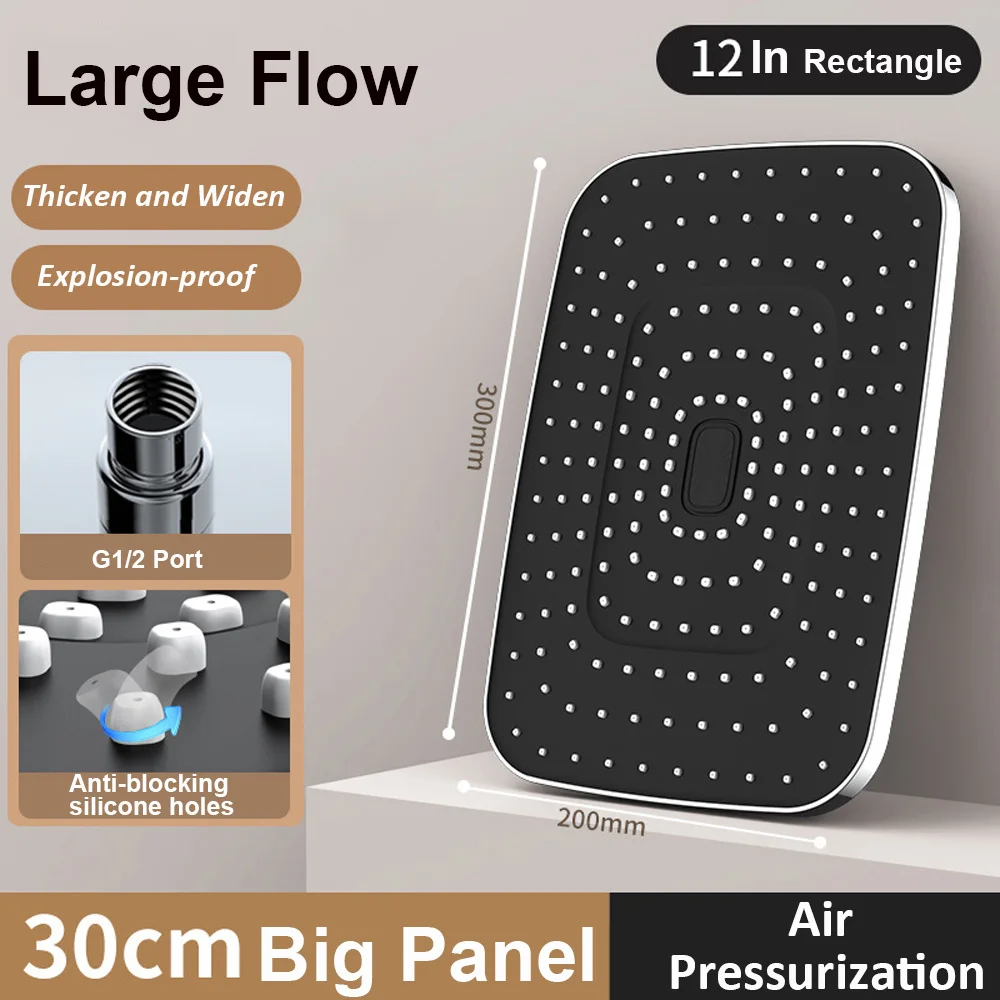 12-дюймовая насадка для душа высокого давления из АБС-пластика для ванной комнаты с осадками 360 ° Насадка с защитой от засоров, экономия воды, аксессуары для ванной комнаты с регулируемым углом
12-дюймовая насадка для душа высокого давления из АБС-пластика для ванной комнаты с осадками 360 ° Насадка с защитой от засоров, экономия воды, аксессуары для ванной комнаты с регулируемым углом