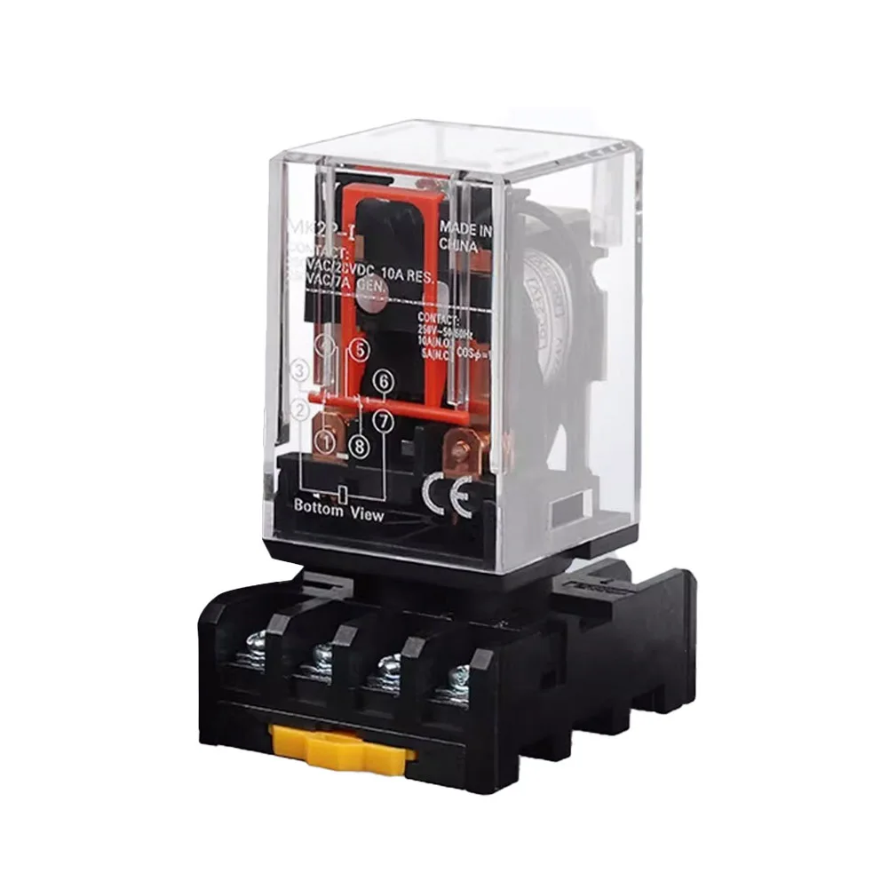 MK2P-I Intermediate Relay With Socket Base DC24V 10A Relay 8-Pin Socket Electromagnetic Relay Electrical Equipment Supplies
MK2P-I Intermediate Relay With Socket Base DC24V 10A Relay 8-Pin Socket Electromagnetic Relay Electrical Equipment Supplies