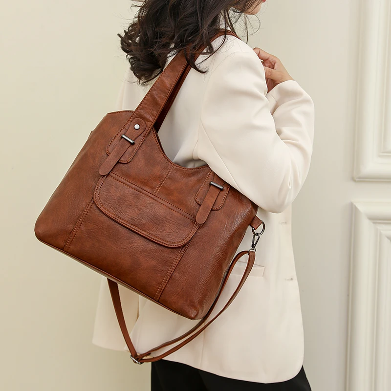 Newest Women Fashion Tote Business Handbags Large Capacity PU Leather Handle Summer Ladies Shopping Shoulder Bags For Work
Newest Women Fashion Tote Business Handbags Large Capacity PU Leather Handle Summer Ladies Shopping Shoulder Bags For Work