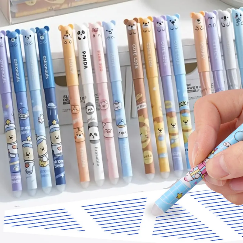 Erasable Cute Animal Gel Pen Friction Erase Blue Ink Fine Point Pen Stationery Writing Error Erasable for School Office Gift
Erasable Cute Animal Gel Pen Friction Erase Blue Ink Fine Point Pen Stationery Writing Error Erasable for School Office Gift