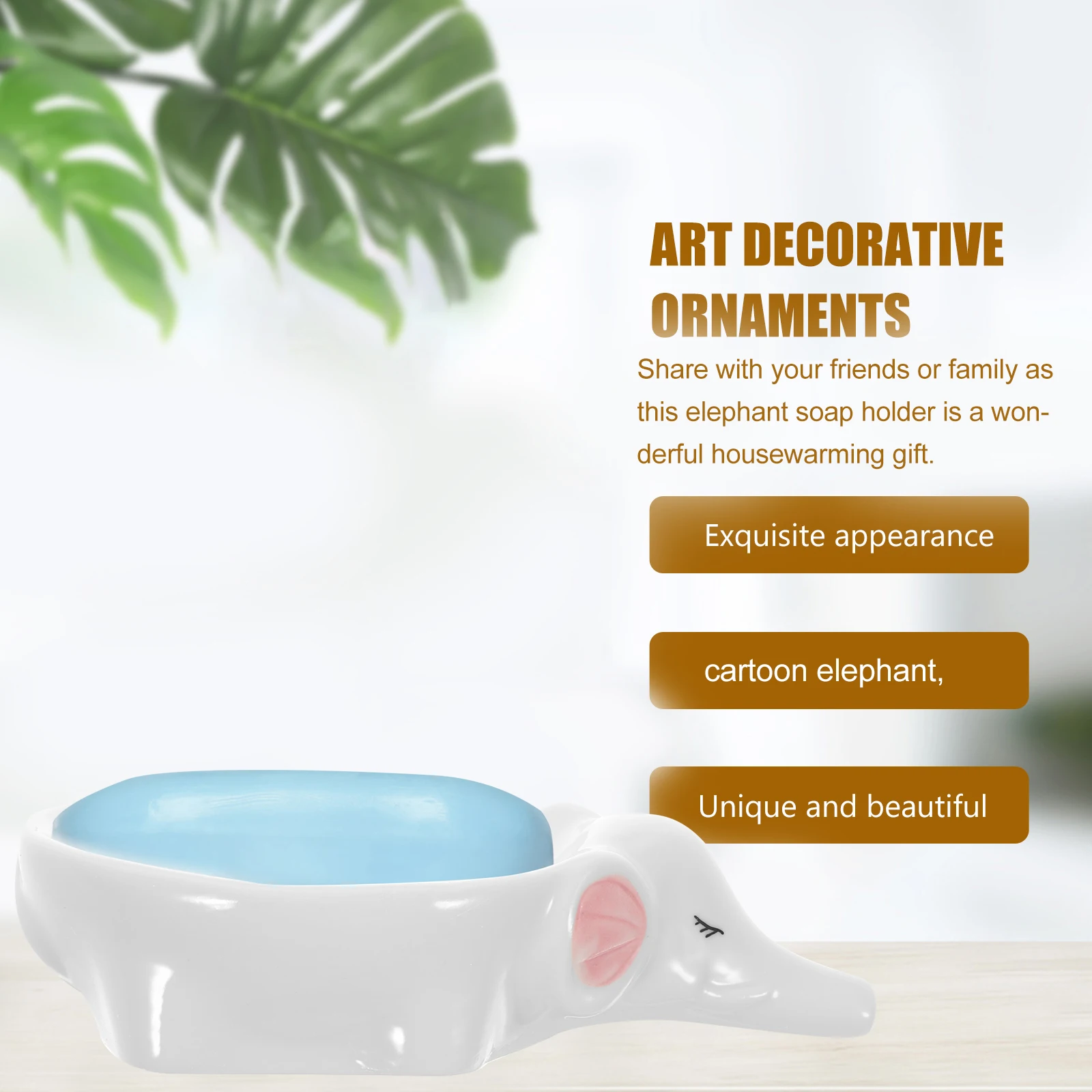 Soap Holder Bathroom Self-draining Dish Cute Small with Drainage Elephant Ceramic
Soap Holder Bathroom Self-draining Dish Cute Small with Drainage Elephant Ceramic