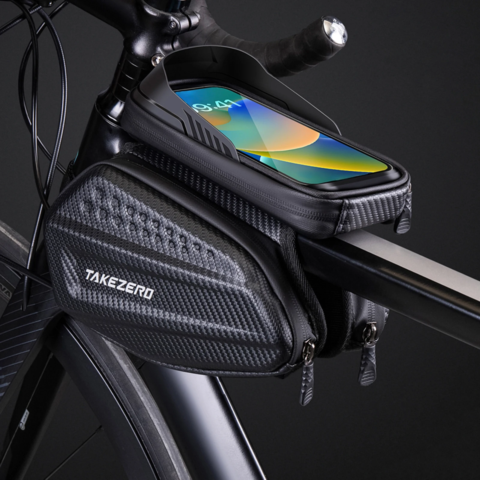 Bike Frame Bag Waterproof EVA Hard Shell Bike Phone Mount Holder Bicycle Top Tube Bag Cycling Accessories for MTB & Road Bikes
Bike Frame Bag Waterproof EVA Hard Shell Bike Phone Mount Holder Bicycle Top Tube Bag Cycling Accessories for MTB & Road Bikes