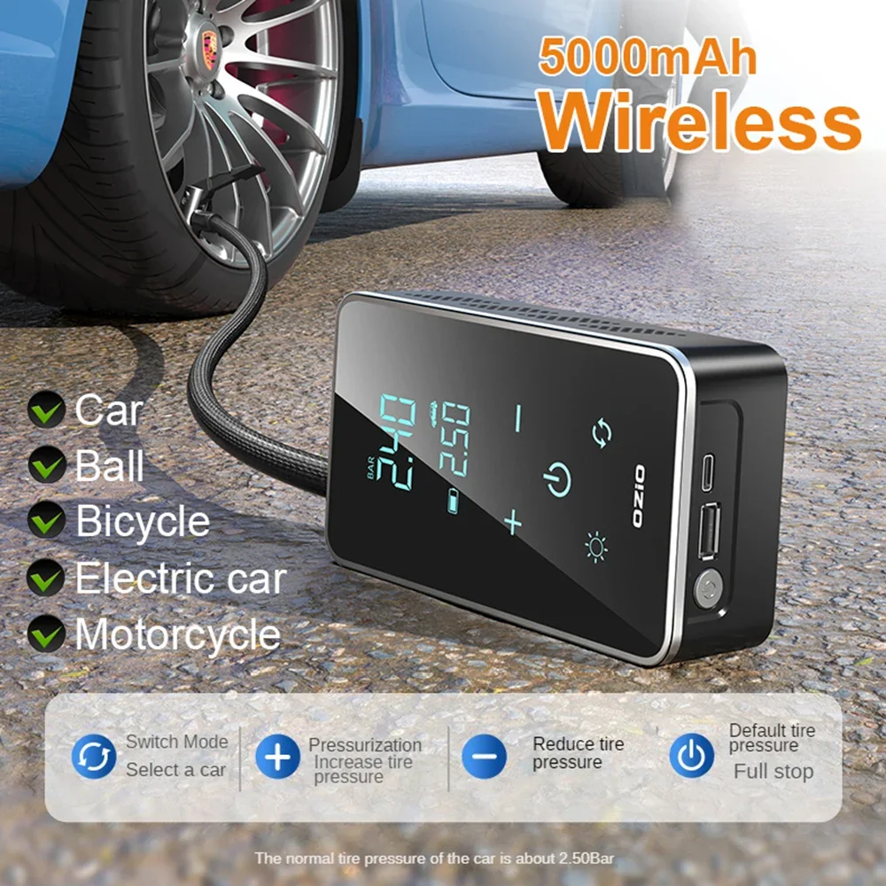 For Xiaomi Wireless Air Pump 150psi Touch Screen Portable Electric Tire Inflator For Car Bicycle Motorcycle Compressor Injector
For Xiaomi Wireless Air Pump 150psi Touch Screen Portable Electric Tire Inflator For Car Bicycle Motorcycle Compressor Injector