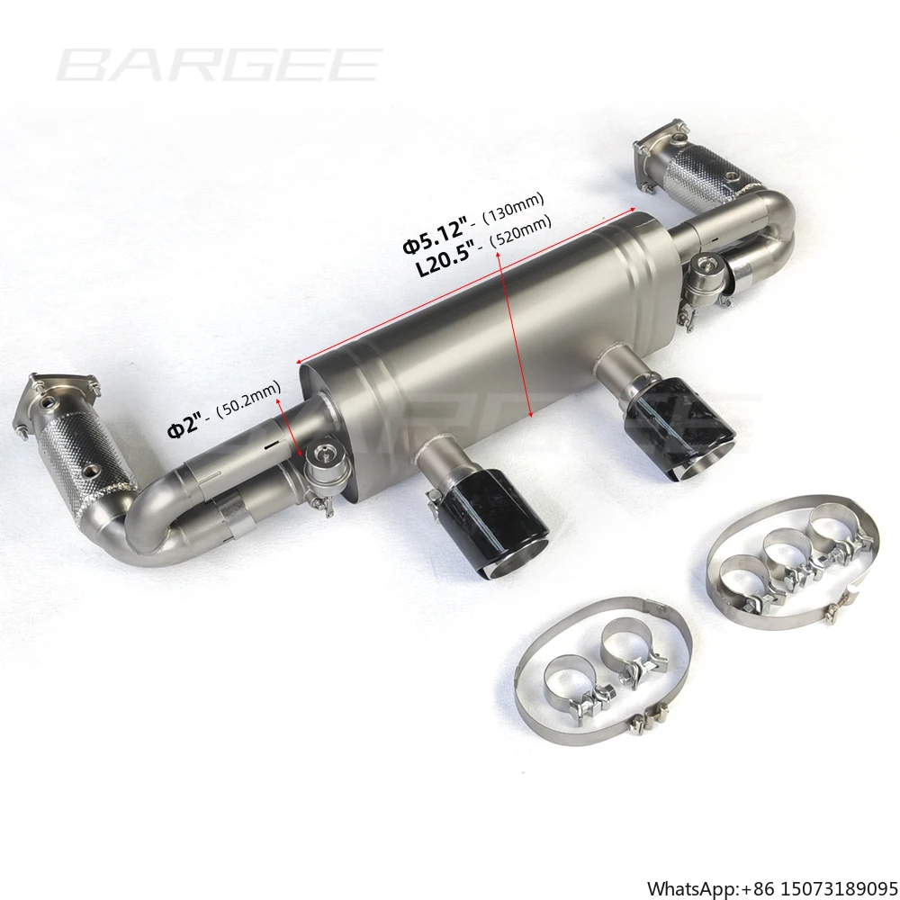 Выхлопная система Bargee Valvetronic EXHAUST CATBACK для 911 991.2 Carrera 3.0T 2015~2018: полный комплект Catback + даунпайп
Выхлопная система Bargee Valvetronic EXHAUST CATBACK для 911 991.2 Carrera 3.0T 2015~2018: полный комплект Catback + даунпайп