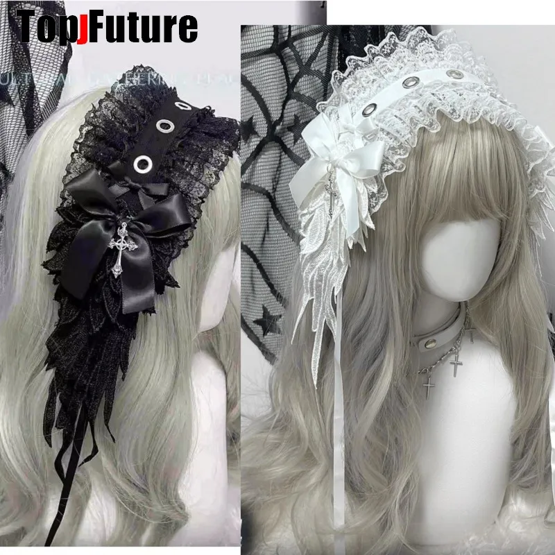 Women Gothic Lolita Dark Angel Wing Lace Butterfly Bow Hairband Anime Y2K Girl Headwear Hair Bands Accessories Headband
Women Gothic Lolita Dark Angel Wing Lace Butterfly Bow Hairband Anime Y2K Girl Headwear Hair Bands Accessories Headband
