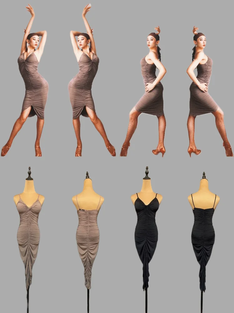 MZDance Ladies Pleated Design Strap Latin Dance Dress - Slim Fit, Suitable for Daily Practice, Rumba, Cha-Cha, and Salsa
MZDance Ladies Pleated Design Strap Latin Dance Dress - Slim Fit, Suitable for Daily Practice, Rumba, Cha-Cha, and Salsa