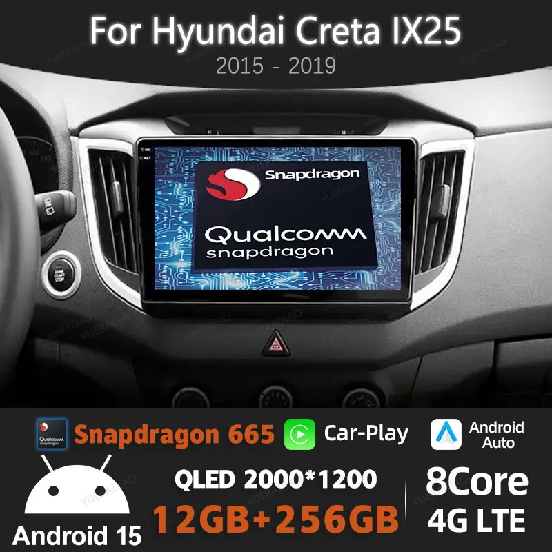 Автомобильный радиоприемник Android 15 для Hyundai Creta IX25 2015-2019 GPS NAVI 2DIN, головное устройство 4G WIFI, мультимедийный стерео видеоплеер BT QLED
Автомобильный радиоприемник Android 15 для Hyundai Creta IX25 2015-2019 GPS NAVI 2DIN, головное устройство 4G WIFI, мультимедийный стерео видеоплеер BT QLED