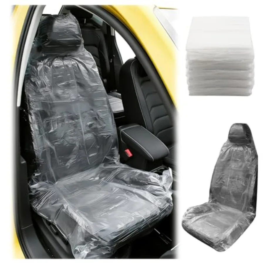 Disposable Car Seat Covers, Universal Plastic Seat Covers Provide Temporary Protection, No-Cleanup Cars Seats Protectors Car Ac
Disposable Car Seat Covers, Universal Plastic Seat Covers Provide Temporary Protection, No-Cleanup Cars Seats Protectors Car Ac