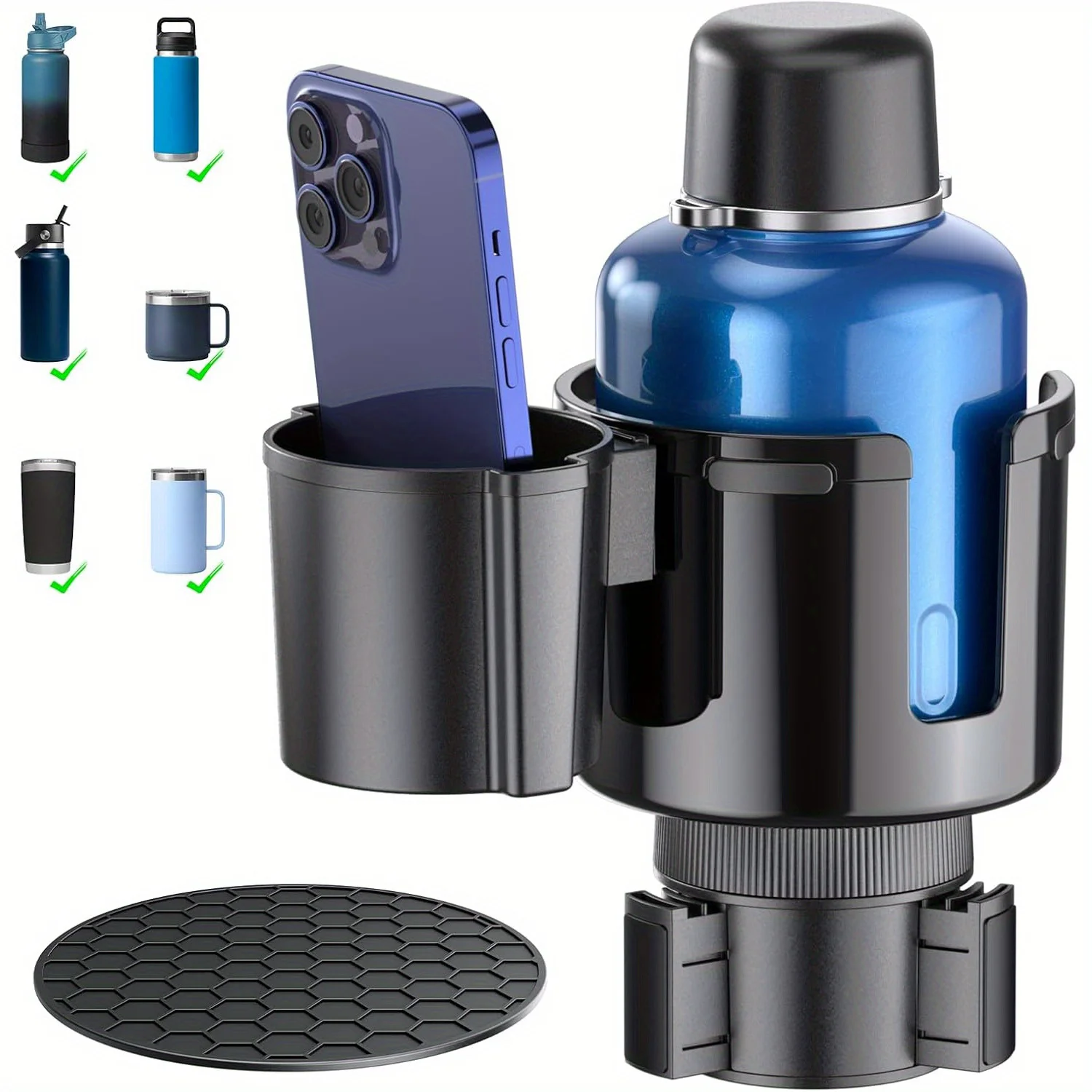 2-in-1 Car Cup Holder Expander with Offset Adapter - Adjustable Phone Holder Base, Universal Fit Large Bottles (2.24.2 - Snowman
2-in-1 Car Cup Holder Expander with Offset Adapter - Adjustable Phone Holder Base, Universal Fit Large Bottles (2.24.2 - Snowman