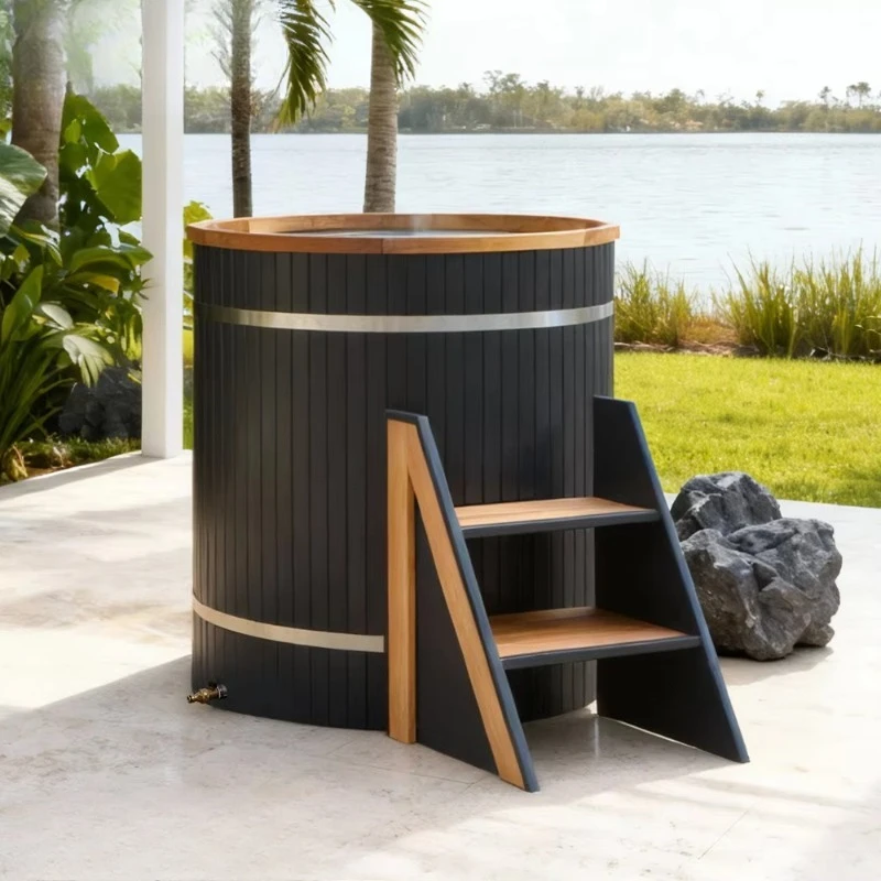 Bropool Modern Round Wooden Cold Plunge Ice Bath Tub with Integrated Chiller 500L Capacity 304 SS Liner for Indoor/Outdoor Use
Bropool Modern Round Wooden Cold Plunge Ice Bath Tub with Integrated Chiller 500L Capacity 304 SS Liner for Indoor/Outdoor Use