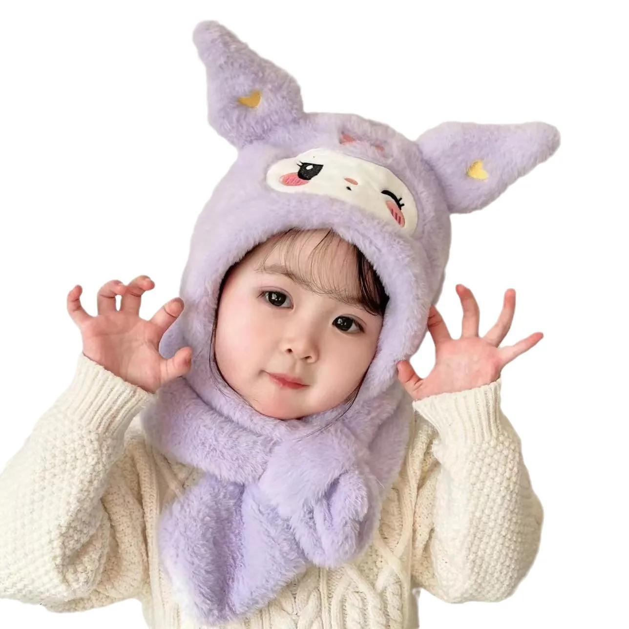 Sanrio Kuromi Children Plush Scarf Hat Cute Cosplay Party Anime Sweet Winter Warm Hat Girls Soft Plush Hat Gifts Kawaii New 2024
Sanrio Kuromi Children Plush Scarf Hat Cute Cosplay Party Anime Sweet Winter Warm Hat Girls Soft Plush Hat Gifts Kawaii New 2024