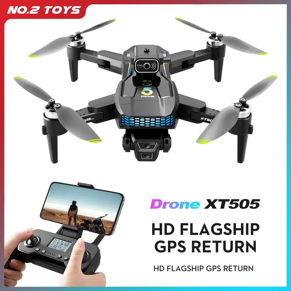 XT505 Foldable Brushless GPS RC Drone with Dual Wifi 4K HD Camera Optical Flow Positioning Remote Control Drone Quadcopter Gifts
XT505 Foldable Brushless GPS RC Drone with Dual Wifi 4K HD Camera Optical Flow Positioning Remote Control Drone Quadcopter Gifts