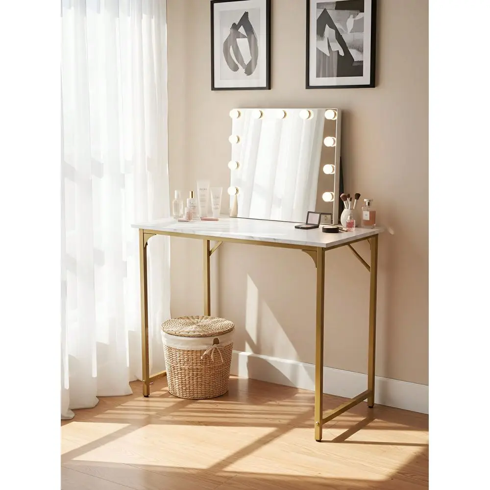 Style Makeup Desk ,Nail Desk, Office Desk With Sleek Metal Frame Writing Desk Classic Modern Design For Home Small Spaces
Style Makeup Desk ,Nail Desk, Office Desk With Sleek Metal Frame Writing Desk Classic Modern Design For Home Small Spaces