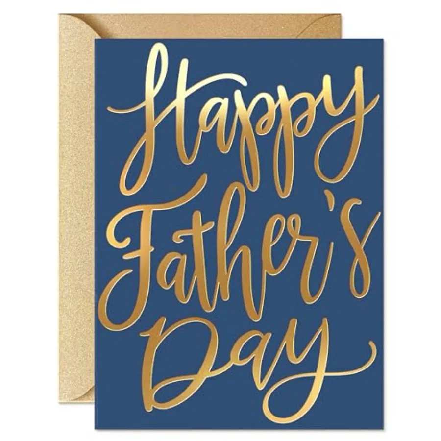 SandO Father's Day Card, Premium 5x7, Gold Foil Greeting Card for Dad, Thick 300gsm Cardstock, Sturdy Gold Kraft Envelope and S
SandO Father's Day Card, Premium 5x7, Gold Foil Greeting Card for Dad, Thick 300gsm Cardstock, Sturdy Gold Kraft Envelope and S